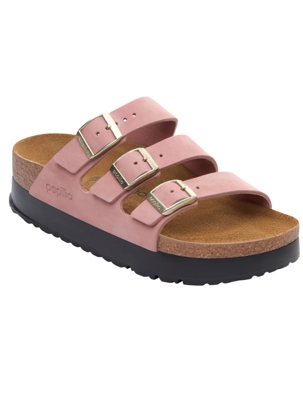 NEW Birkenstock Florida Flex Platform Sandals in Pink Clay